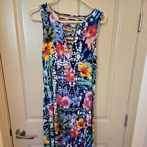 Sleeveless Print Dress Size L